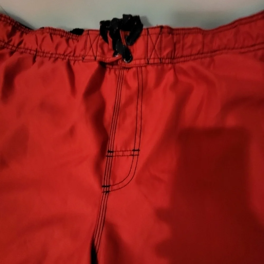 OP/ Ocean Pacific  Men's Red Swim Trunks/ Board Shorts  Size‎ XL/40-42